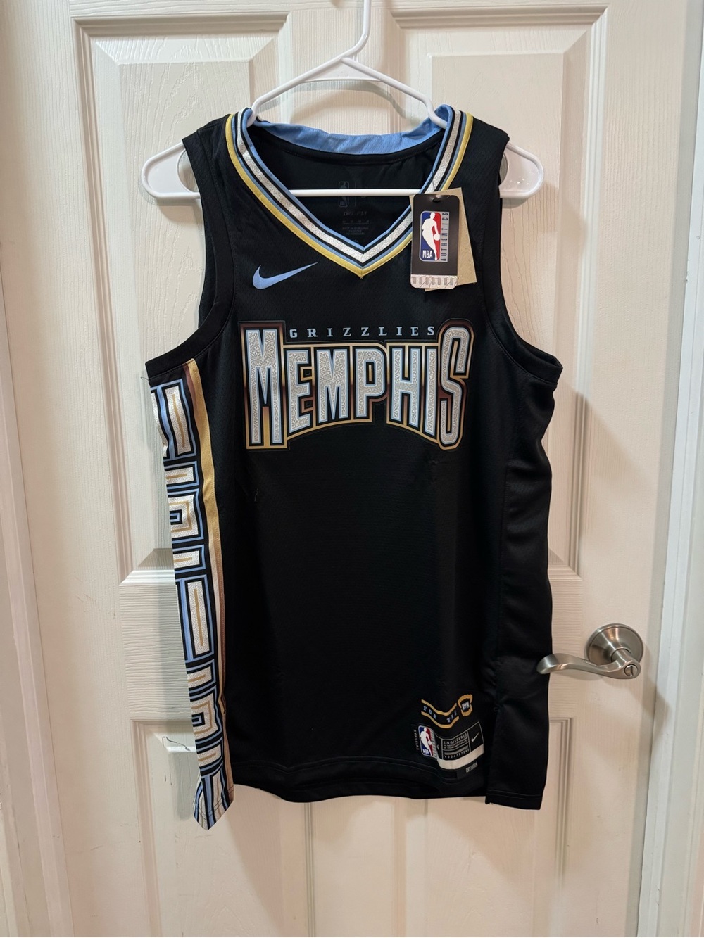 Memphis Grizzlies Nike Basketball Jersey Mens M Black NBA City Edition Swingman